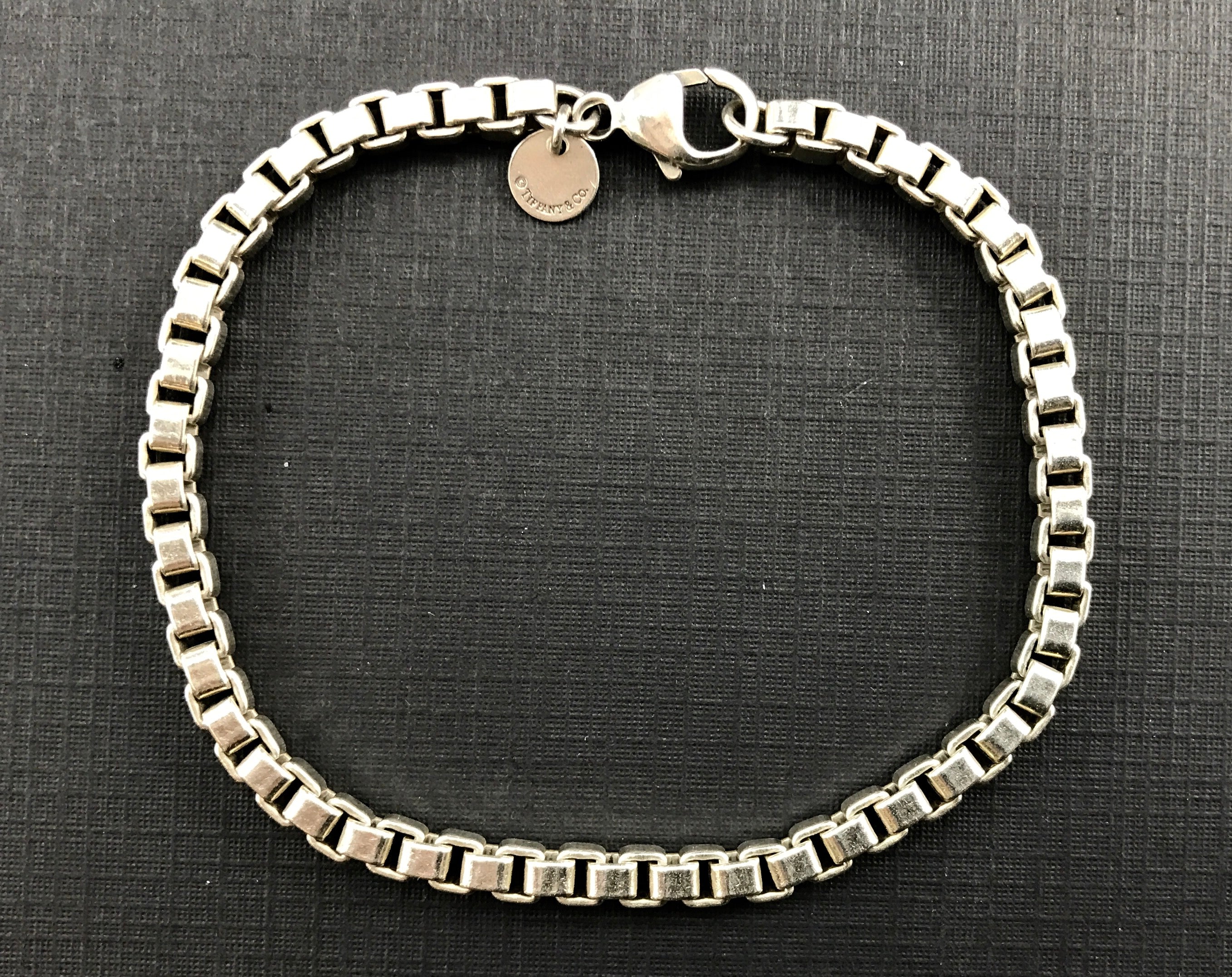 Tiffany & Co Sterling Silver Venetian Link Bracelet 4mm 7.75