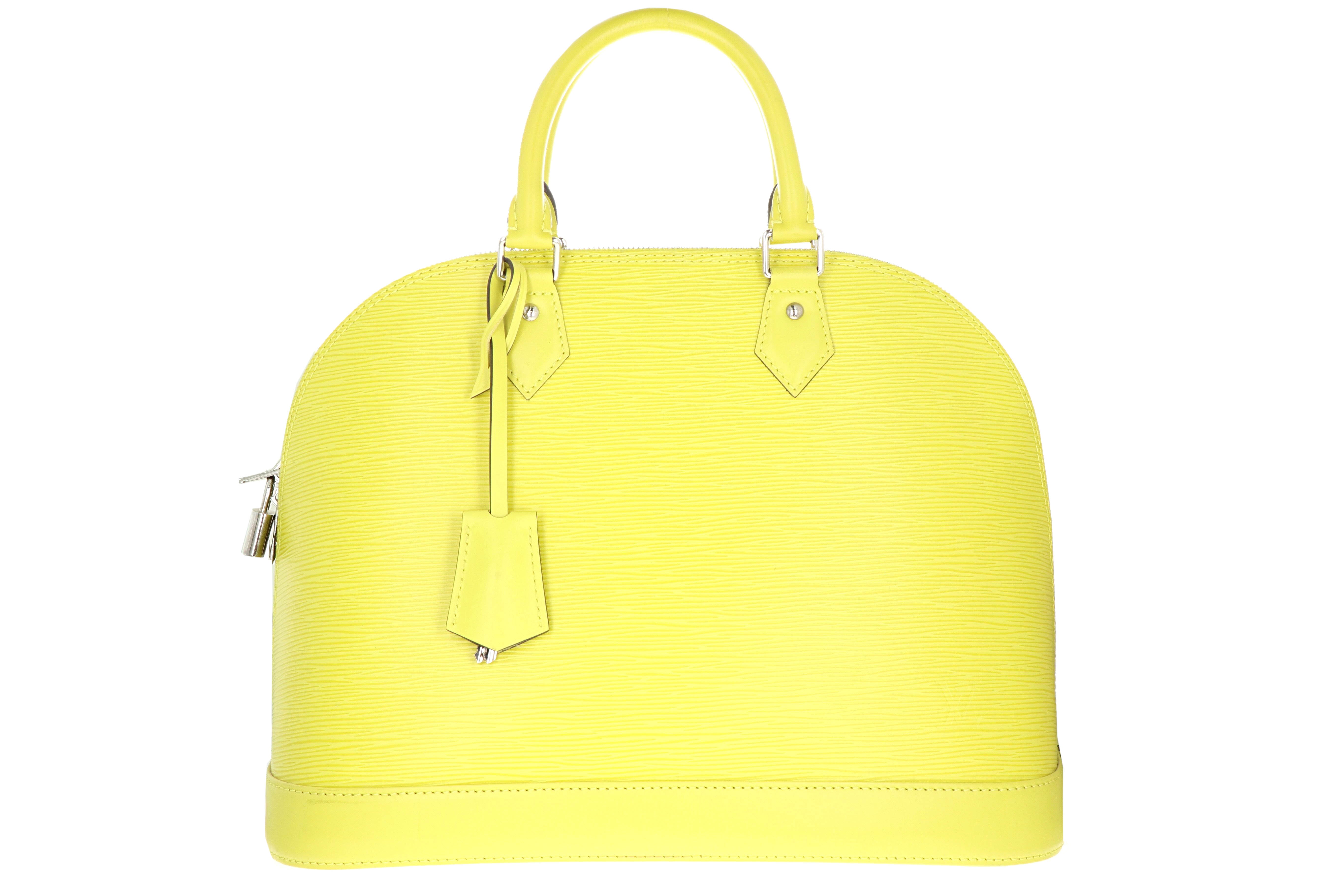 Louis Vuitton Vintage Alma Yellow Epi Handbag Auction