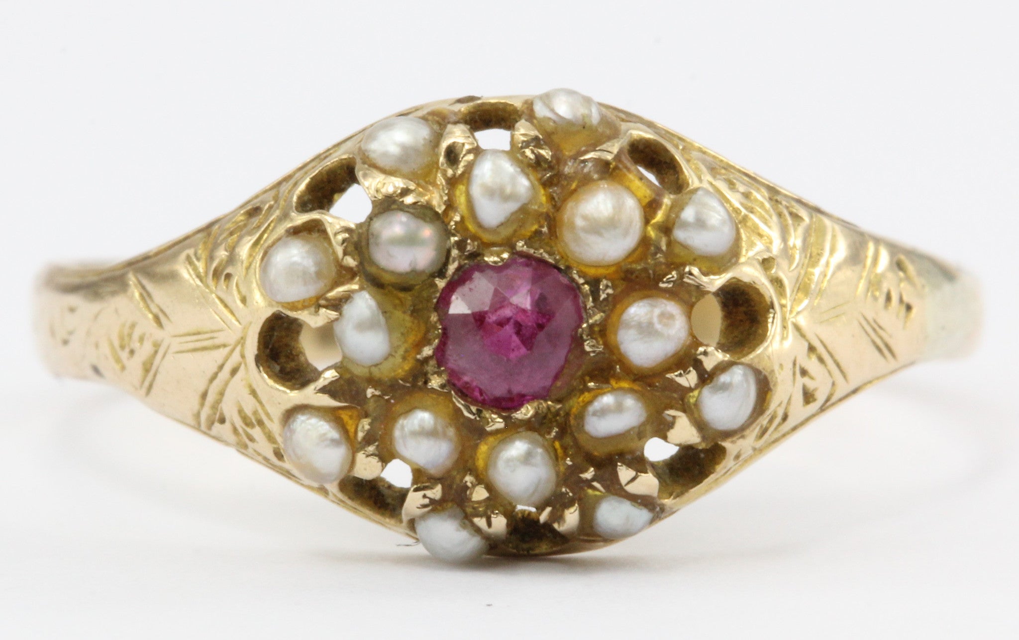 Victorian seed store pearl ring