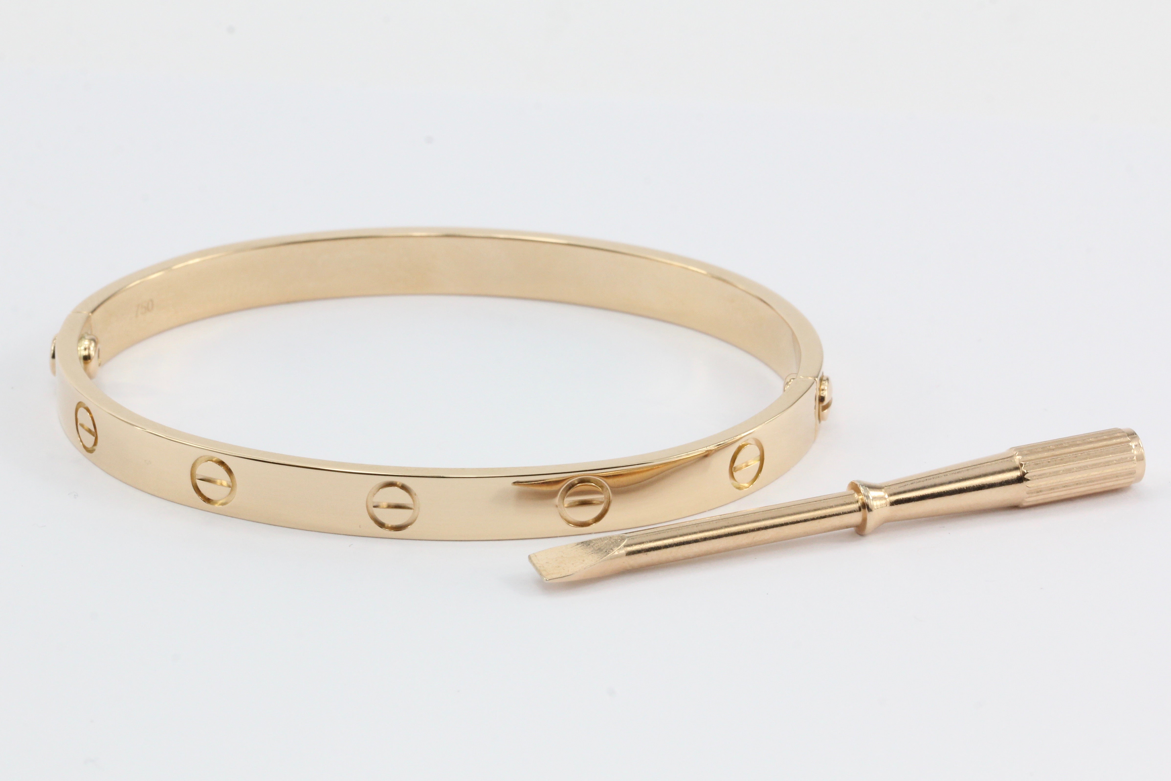Cartier LOVE Bracelet - 18K Rose Gold Bangle, Bracelets - CRT88880