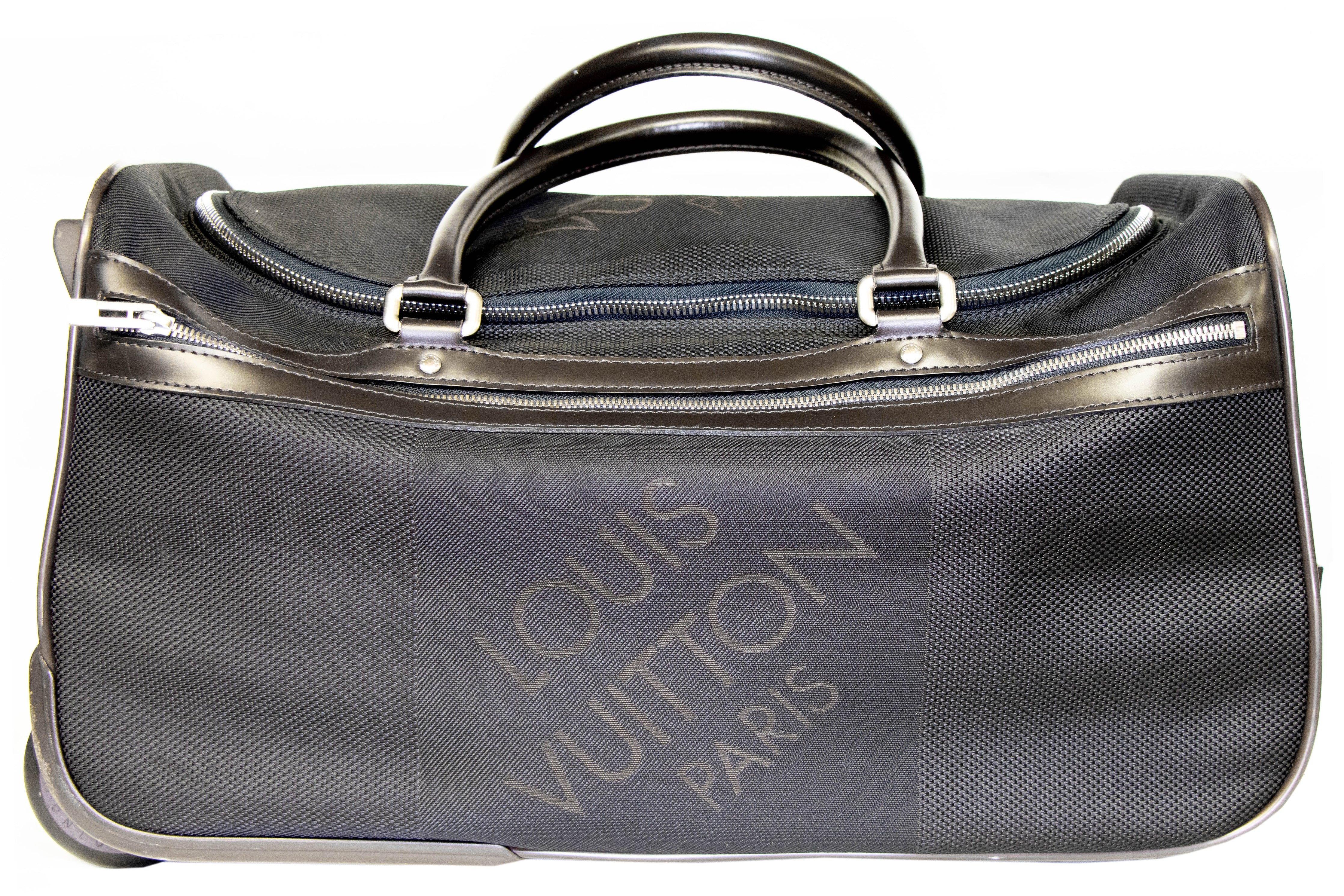Travel Bags Louis Vuitton Black Damier GeanteEole 50 Rolling Duffle Bag 5lv91, Women's, Size: One Size