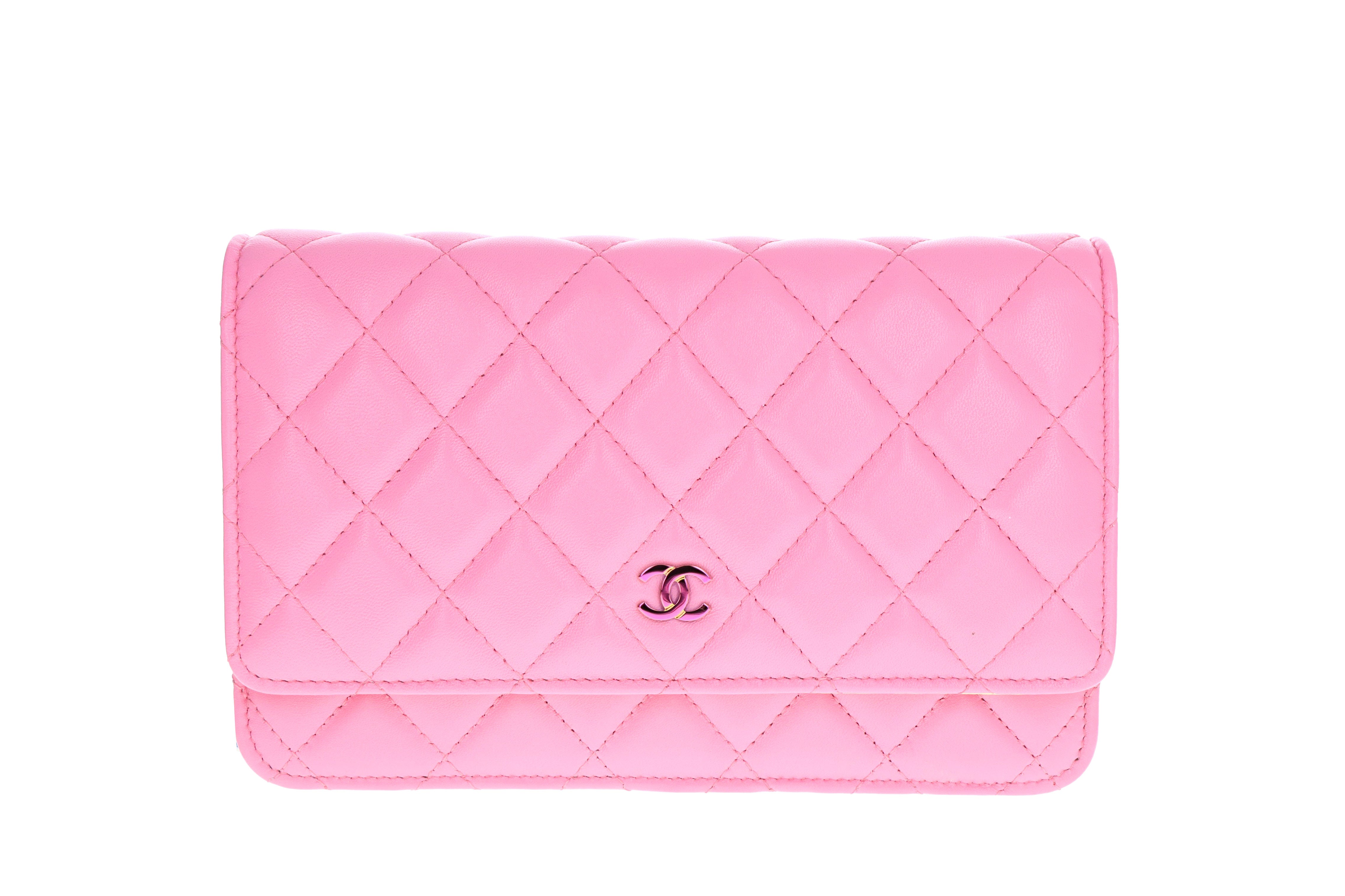 Chanel Quilted Lambskin Book Wallet on Chain