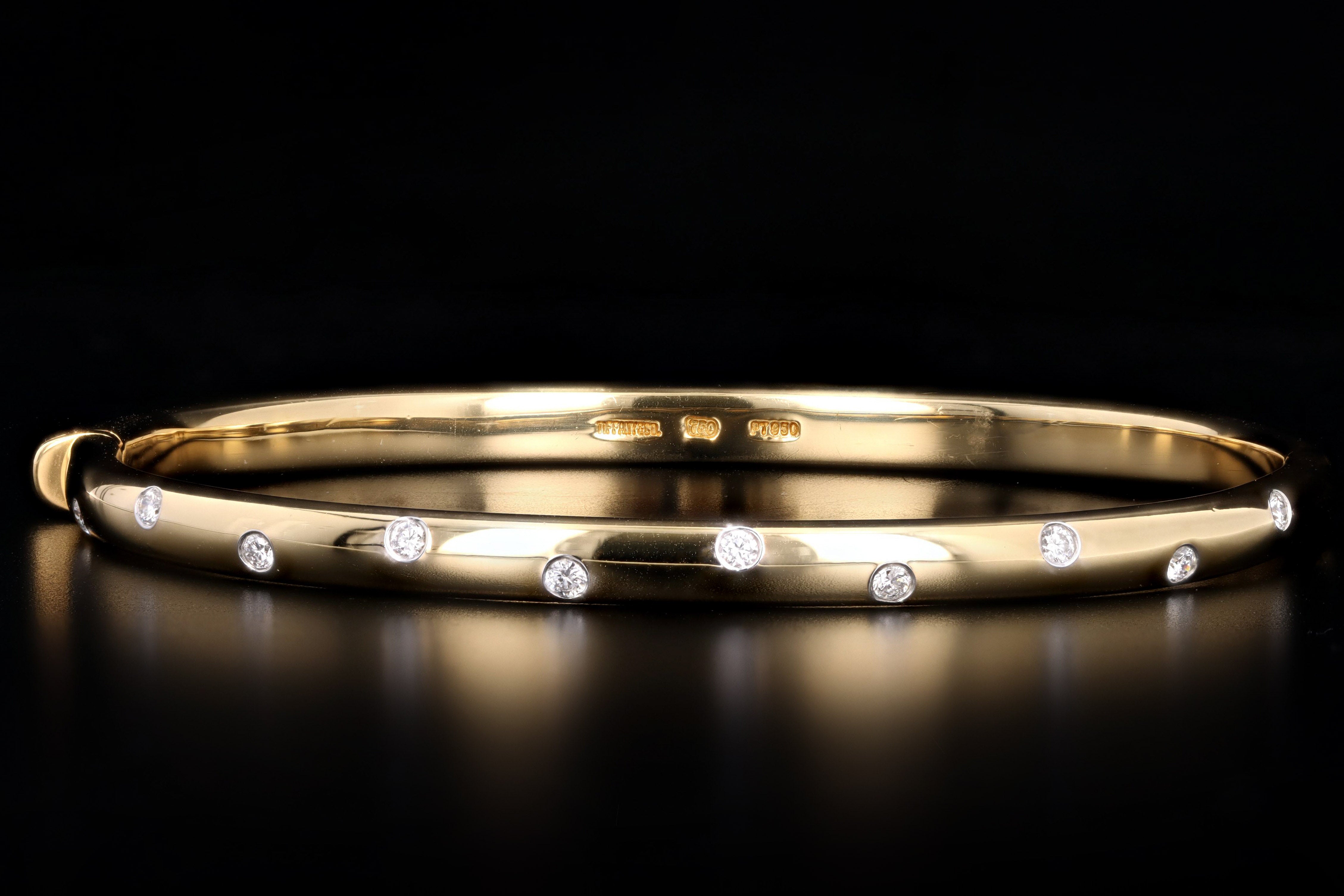 Tiffany & Co. Etoile 18K Yellow Gold 0.40 carat Diamond Bangle