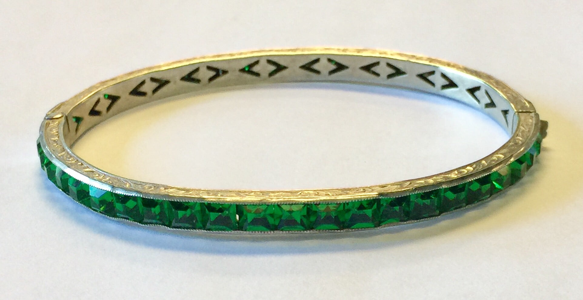 Art deco deals bangle bracelet