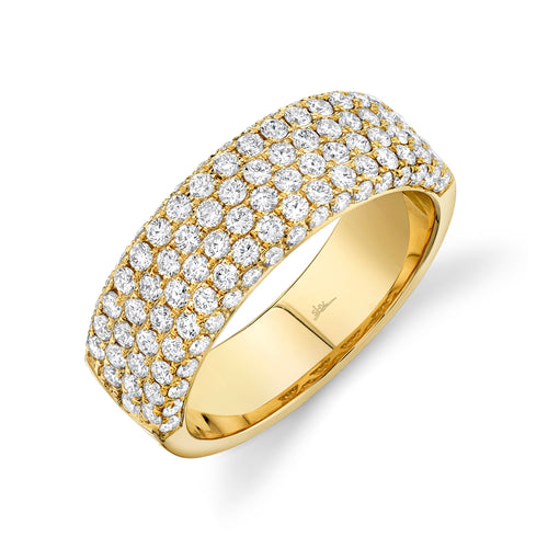 14K White or Yellow Gold 1.32 Carat Total Weight Diamond Pave Band - Queen May