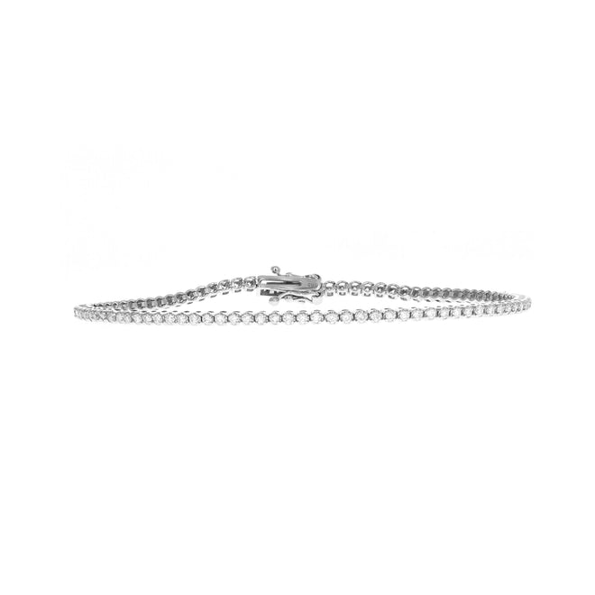 14K Gold 1.20 Carat Round Brilliant Diamond Tennis Bracelet - Queen May