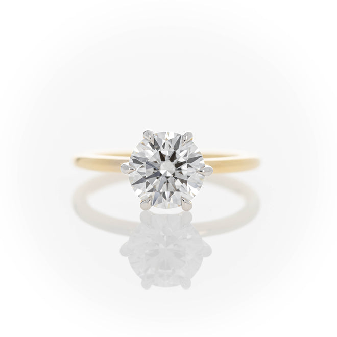 Lab Grown 2.06 Carat Round Brilliant Diamond Engagement Ring - Queen May
