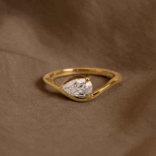 East-West Pear Diamond Ring - Queen May