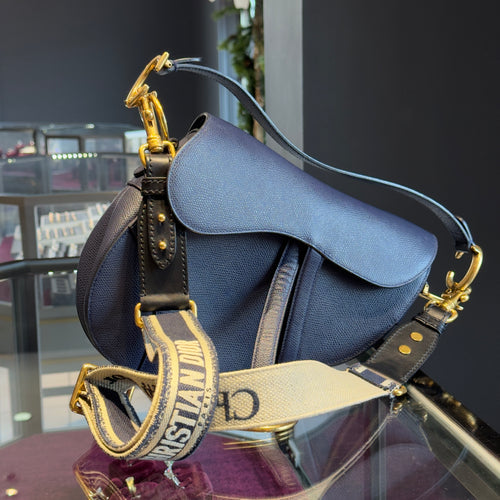 Dior Saddle Bag With Additional Canvas Strap - Queen May