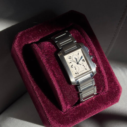 Cartier Tank Française Quartz Chronograph Watch Model 2303 - Queen May