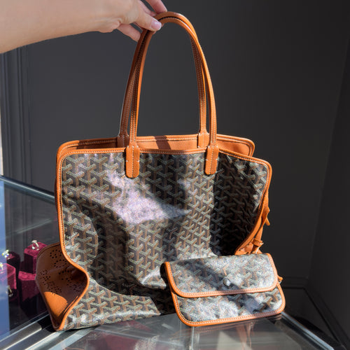 Goyard Brown Hardy PM Tote - Queen May