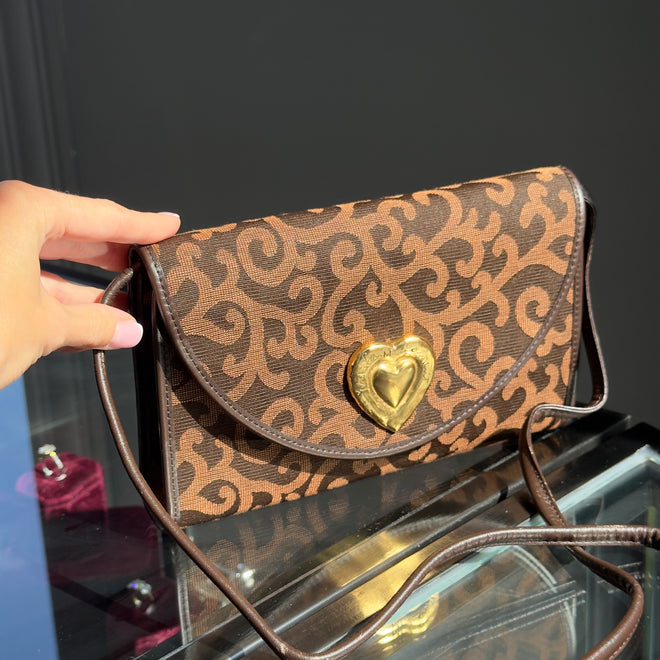 Vintage Yves Saint Laurent Heart Logo With Baroque Pattern - Queen May