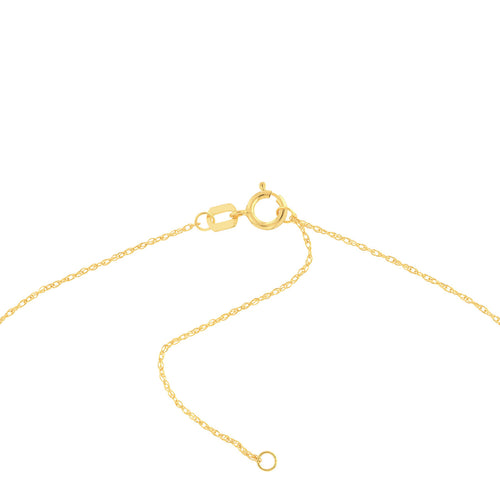 14K Yellow Gold Paw Print Pendant Necklace - Queen May