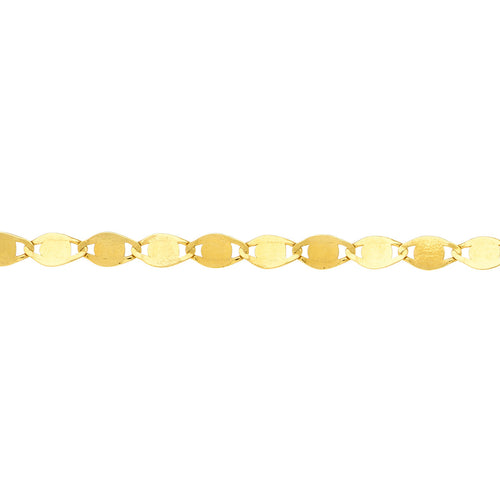 14K Yellow Gold Valentina Chain Anklet - Queen May