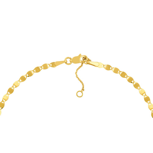 14K Yellow Gold Valentina Chain Anklet - Queen May