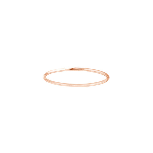 14K Gold 1mm Wire Stackable Ring - Queen May