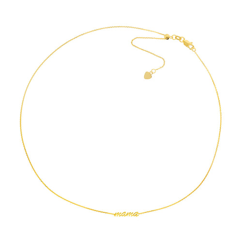 14K Yellow Gold "Mama" Adjustable Necklace - Queen May