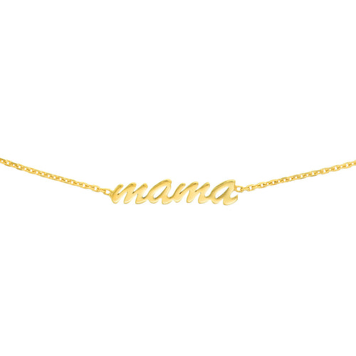 14K Yellow Gold "Mama" Adjustable Necklace - Queen May