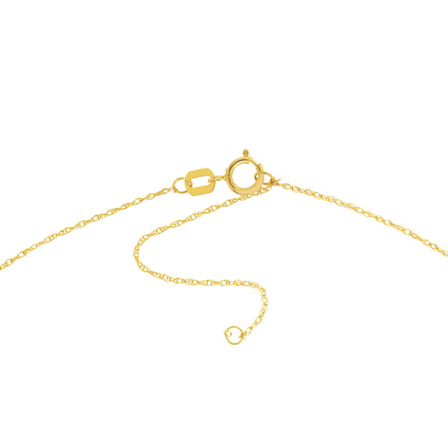 14K Yellow Gold Horseshoe Pendant Necklace - Queen May