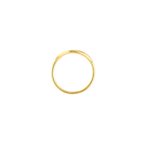 14K Yellow Gold Organic Open Circle Ring - Queen May