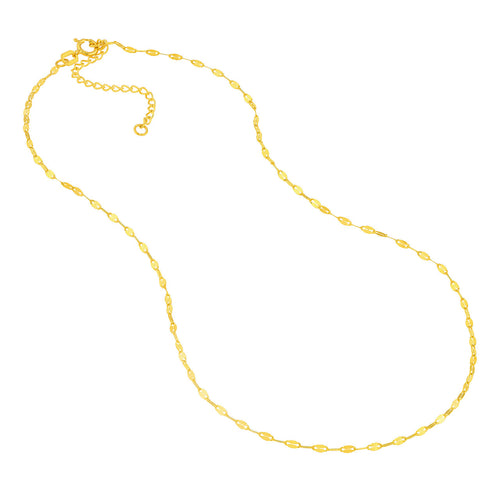 14K Yellow Gold 1.45mm Long Anchor Chain - Queen May