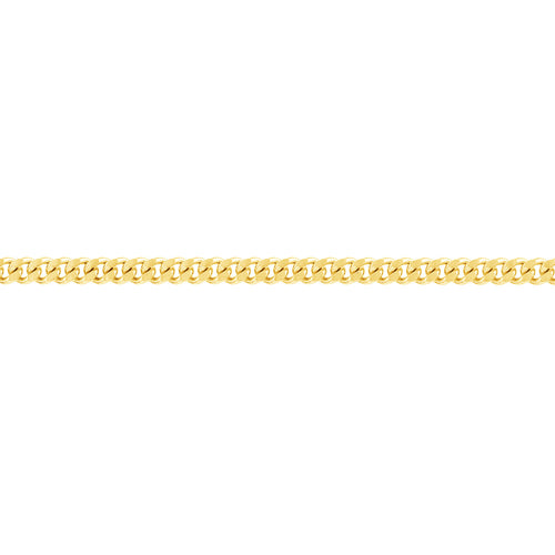 14K Yellow Gold Curb Link Anklet - Queen May