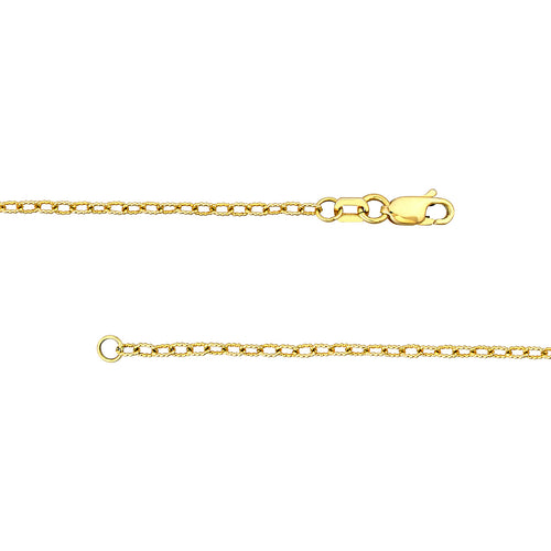 14K Yellow Gold Forzantina Chain Anklet - Queen May