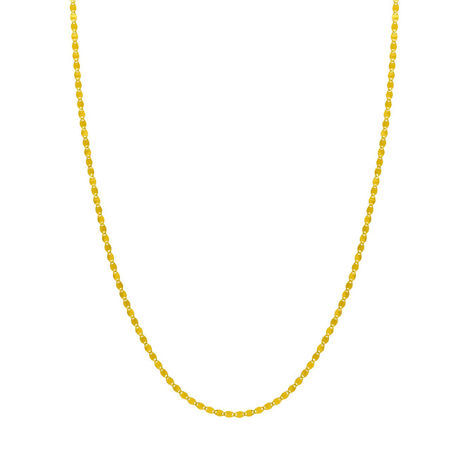 14K White, Yellow or Rose Gold Valentina Choker Chain Necklace - Queen May