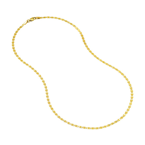 14K White, Yellow or Rose Gold Valentina Choker Chain Necklace - Queen May