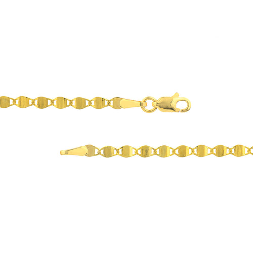 14K White, Yellow or Rose Gold Valentina Chain Bracelet - Queen May