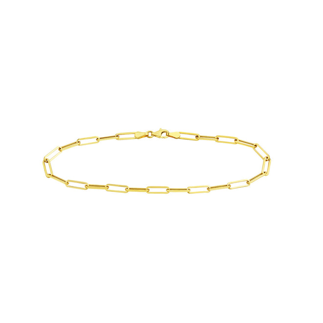 14K Gold Paperclip Bracelet - Queen May