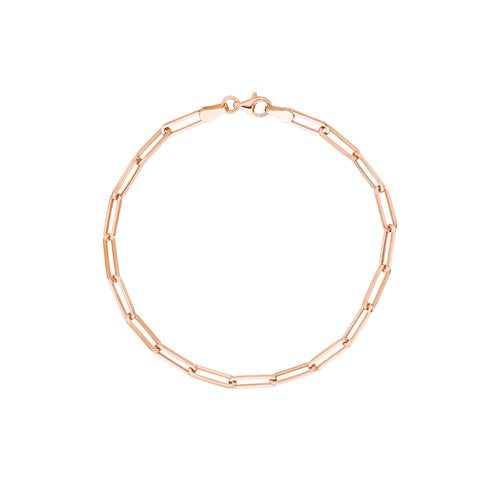 14K Gold Paperclip Bracelet - Queen May