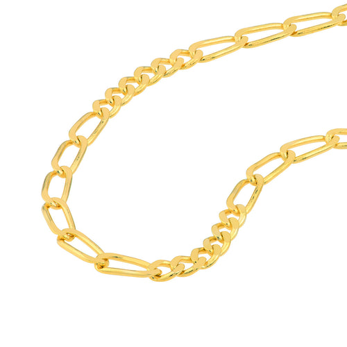 14K Yellow Gold 2.3mm Figaro Chain Bracelet - Queen May