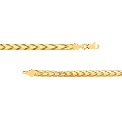 14K Yellow Gold Herringbone Bracelet - Queen May