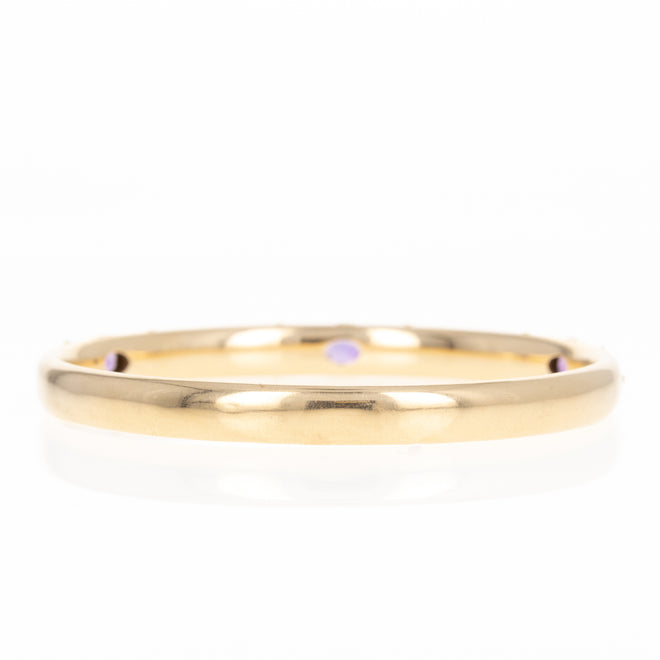 Victorian 14K Yellow Gold Amethyst Bangle - Queen May