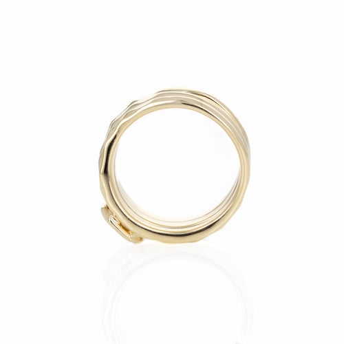 18K Yellow Gold 0.80 Carat Asscher Diamond Ring - Queen May