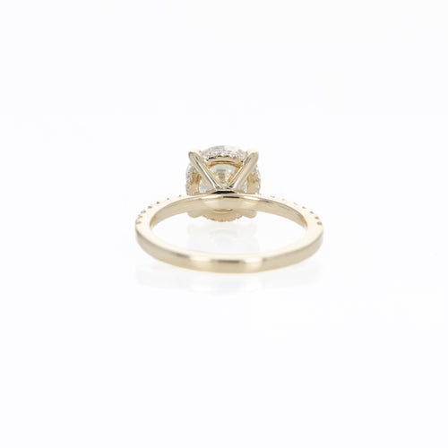 3 Carat Round Brilliant Diamond Hidden Halo Engagement Ring - Queen May