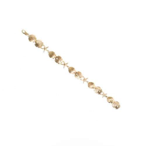 14K Yellow Gold Seashell Bracelet - Queen May