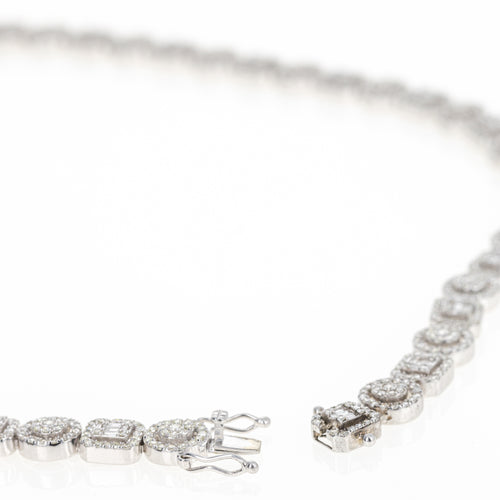 12 Carat Diamond Baguette Cluster Necklace - Queen May
