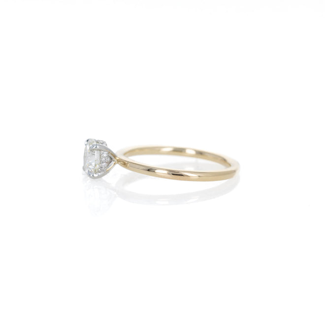 1.02 Carat Round Brilliant Diamond Hidden Halo Engagement Ring - Queen May