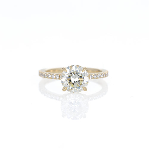 2.21 Carat Round Brilliant Diamond Hidden Halo Engagement Ring - Queen May