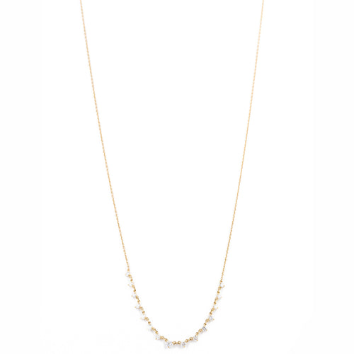 14K Gold 0.55 Carat Diamond Fringe Station Necklace - Queen May