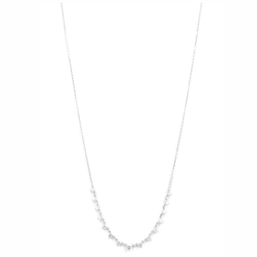 14K Gold 0.55 Carat Diamond Fringe Station Necklace - Queen May