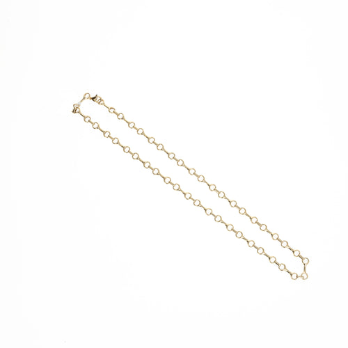 14K Yellow Gold Horsebit Link Chain Necklace - Queen May