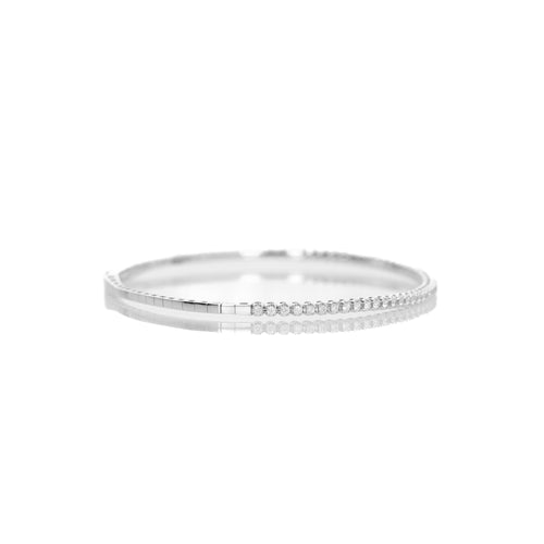 14K Gold 0.50 Carat Round Diamond Flexible Bangle - Queen May