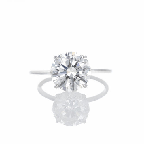 Lab Grown 5.02 Carat Round Brilliant Diamond Engagement Ring - Queen May