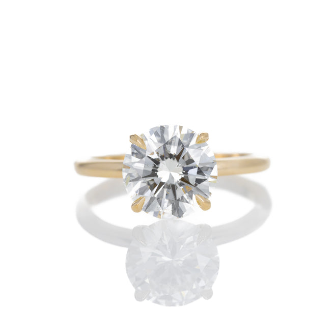 3.04 Carat Round Brilliant Diamond Solitaire Engagement Ring - Queen May