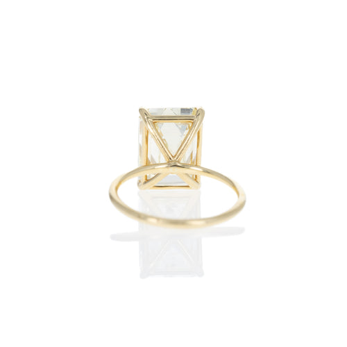 7.31 Carat Emerald Cut Diamond Solitaire Engagement Ring - Queen May