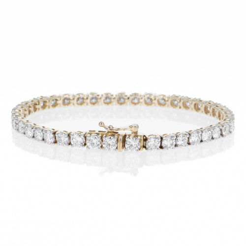 Lab Grown 10.88 Carat Round Diamond Tennis Bracelet - Queen May