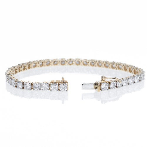 Lab Grown 10.88 Carat Round Diamond Tennis Bracelet - Queen May